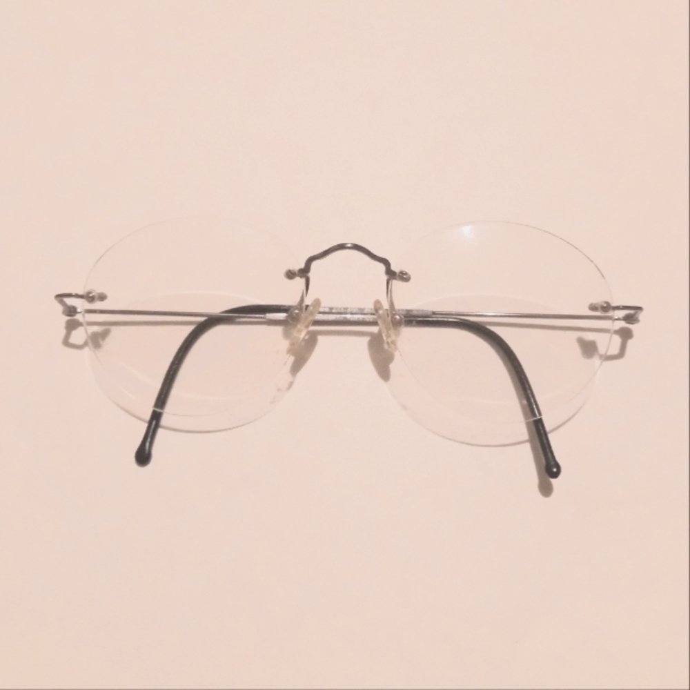 Vintage United Colors Of Benetton Rimless Round Women's Eyeglasses Frames